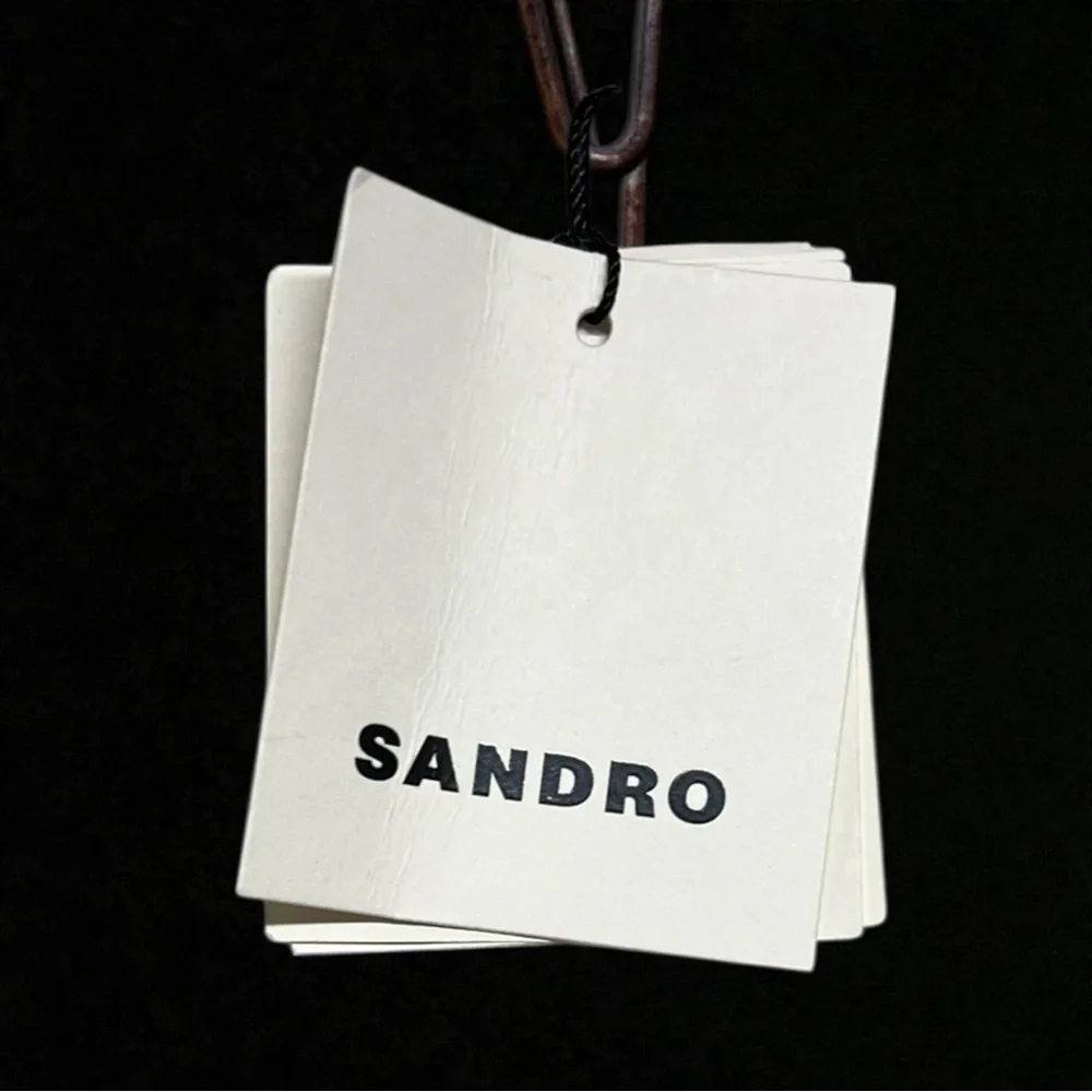 🌻NEW w/tags Sandro Fancy Braid Trim Side Zip Tweed Pants Women’s Size 42 US 10 - Picture 14 of 15